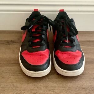 Nike Court Borough Low 2 Youth Size 5.5 Red/Black
